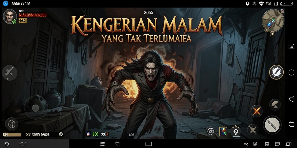 Gameplay menegangkan dalam suasana gelap dan misterius.