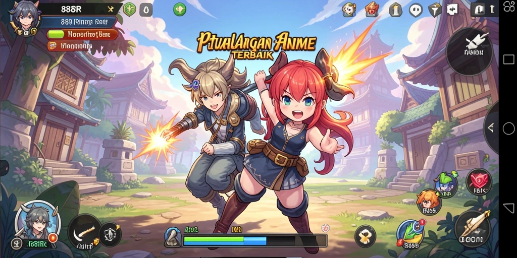 Screenshot gameplay anime yang menampilkan aksi seru dari 888R.