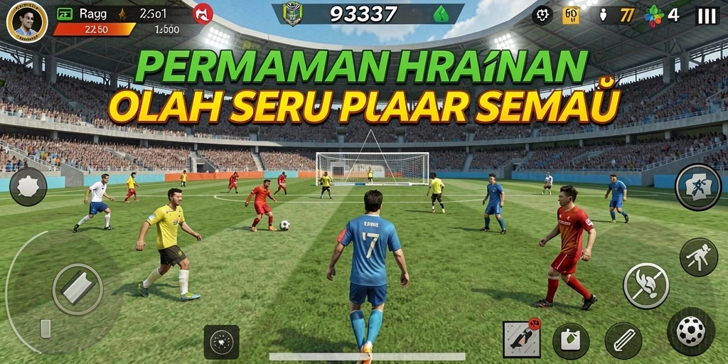 Screenshot dari gameplay seru 93337 dengan aksi olahraga mendebarkan.