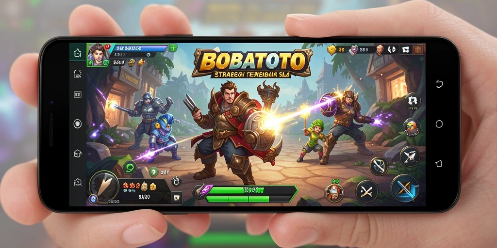 Screenshot dari gameplay BOBATOTO yang menampilkan strategi dan pertempuran.
