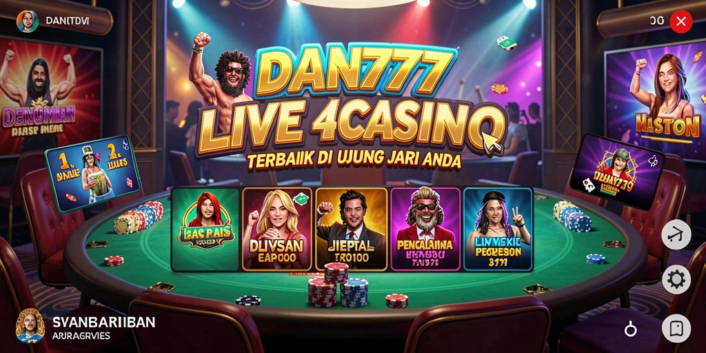 Tampilan menarik dari gameplay Live Casino di DAN777.