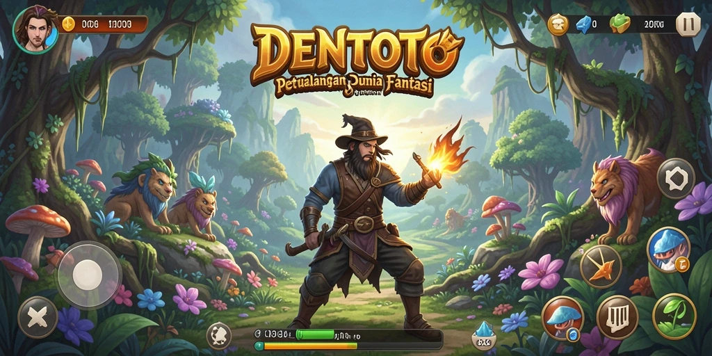 Gameplay seru DENTOTO dengan karakter dan pertarungan dinamis.