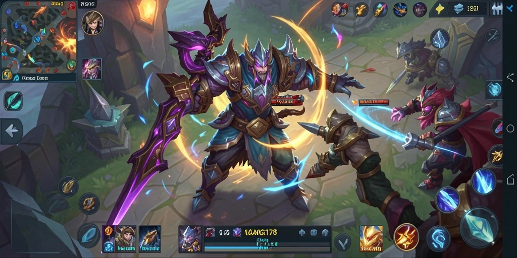 Gameplay seru ELANG178 dalam pertempuran tim MOBA.