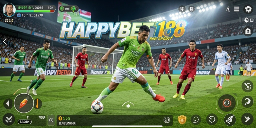 Tampilan gameplay dari aplikasi olahraga HAPPYBET188 yang mendebarkan.