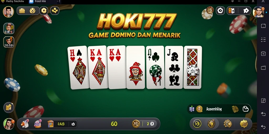 Tampilan gameplay HOKI777 dengan suasana Domino yang menarik.