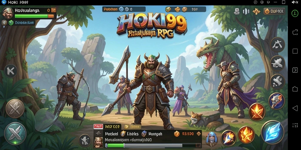 Screenshot HOKI99 menampilkan aksi seru dalam pertempuran RPG.