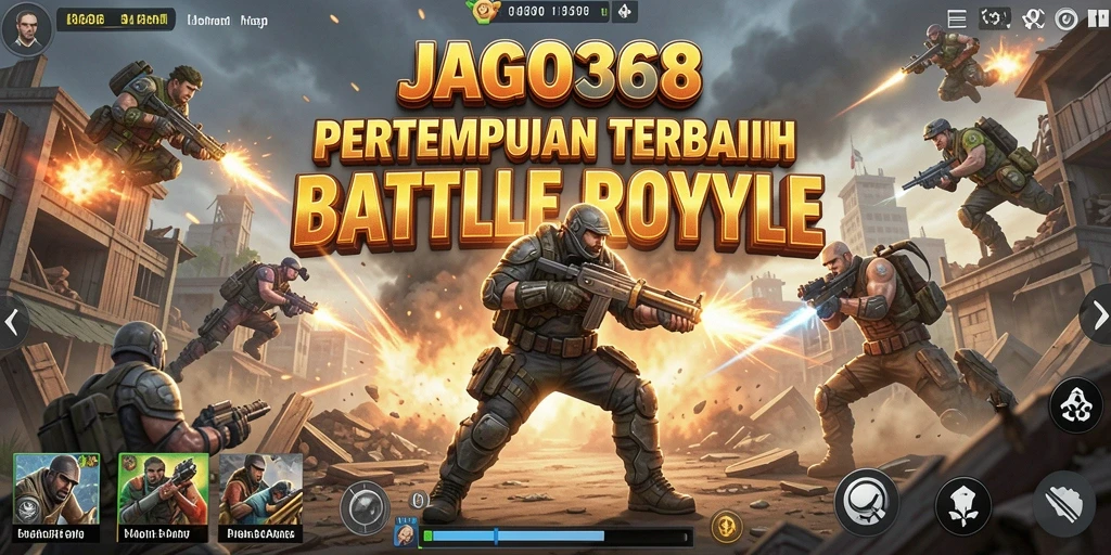 Screenshot gameplay JAGO368 yang menampilkan aksi seru di arena Battle Royale.