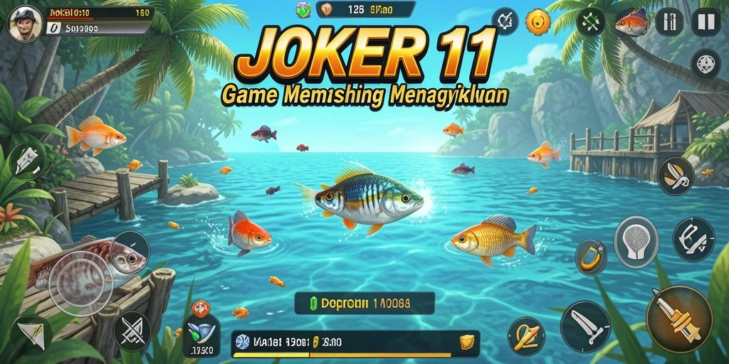 Tampilan gameplay JOKER11 dengan aksi memancing yang seru.
