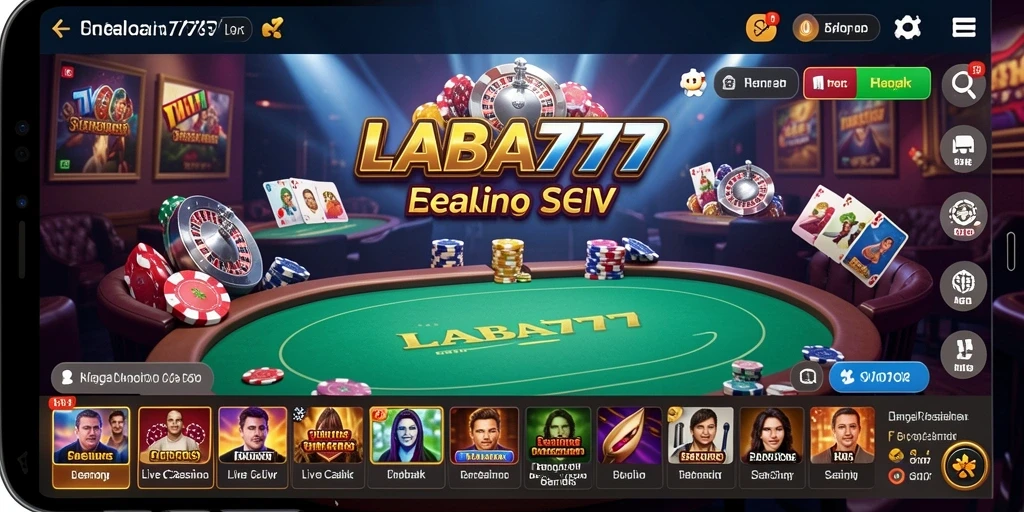 Tampilan gameplay Live Casino yang menegangkan di LABA777.