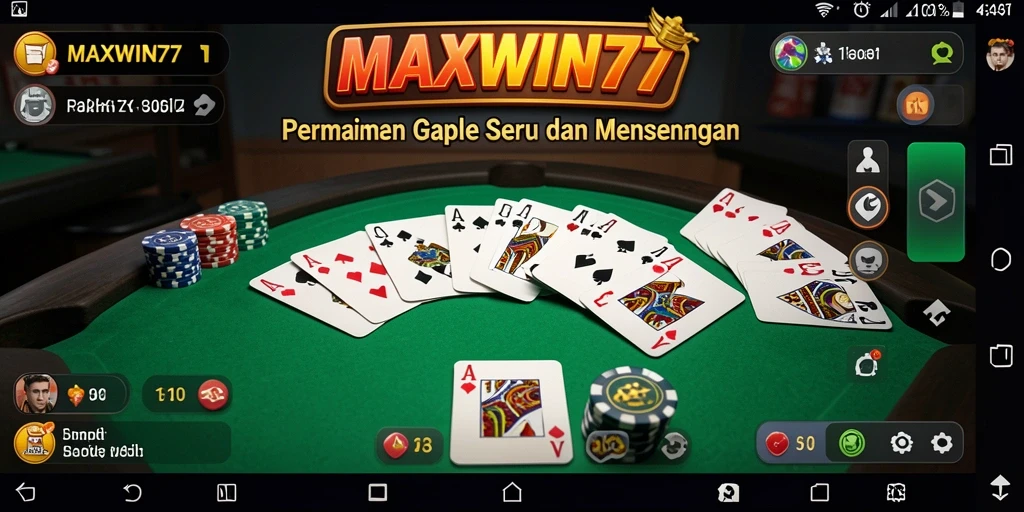 Screenshot gameplay gaple yang menarik di MAXWIN77.