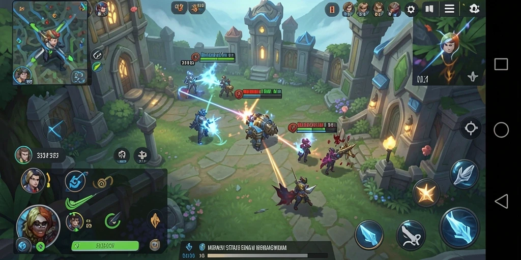 Tampilan menarik dari gameplay <strong>MODE303</strong> saat membangun dan berperang.