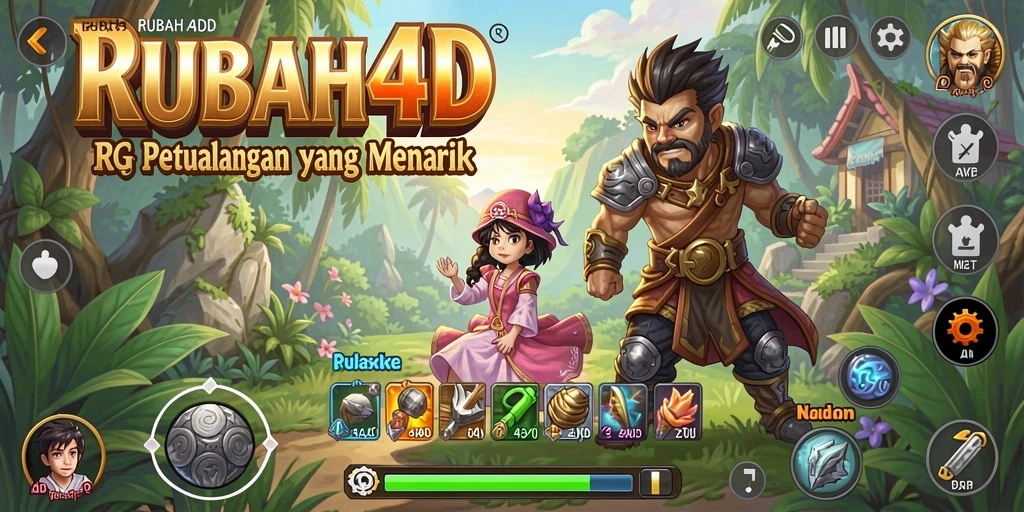 Screenshot menampilkan aksi seru gameplay RPG RUBAH4D.