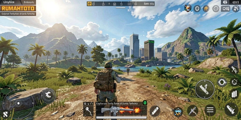 Tampilan gameplay seru di dunia terbuka RUMAHTOTO.
