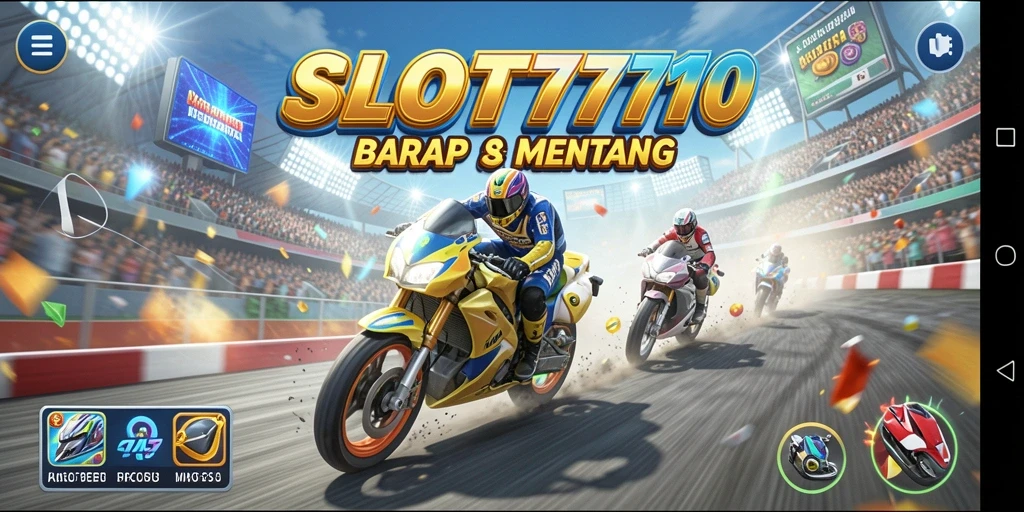 Tampilan grafis SLOT777 yang memukau dalam gameplay balap.