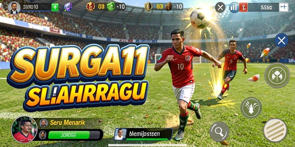 Tampilan dinamis dari gameplay SURGA11 dalam olahraga yang mendebarkan.